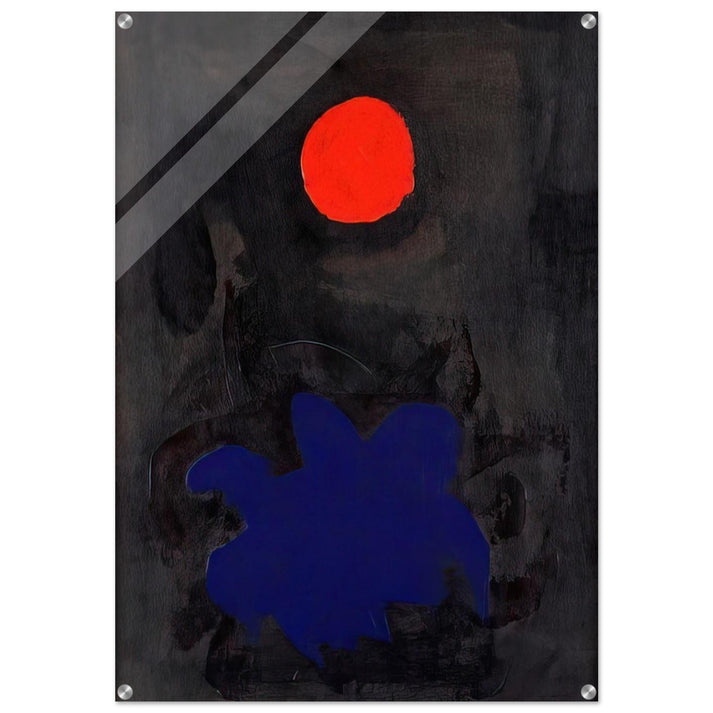 Blue on Black - 1970 - Adolph Gottlieb Acrylic Print - 70x100 cm / 28x40″ inches | Adolph Gottlieb Wall Art | Adolph Gottlieb Prints