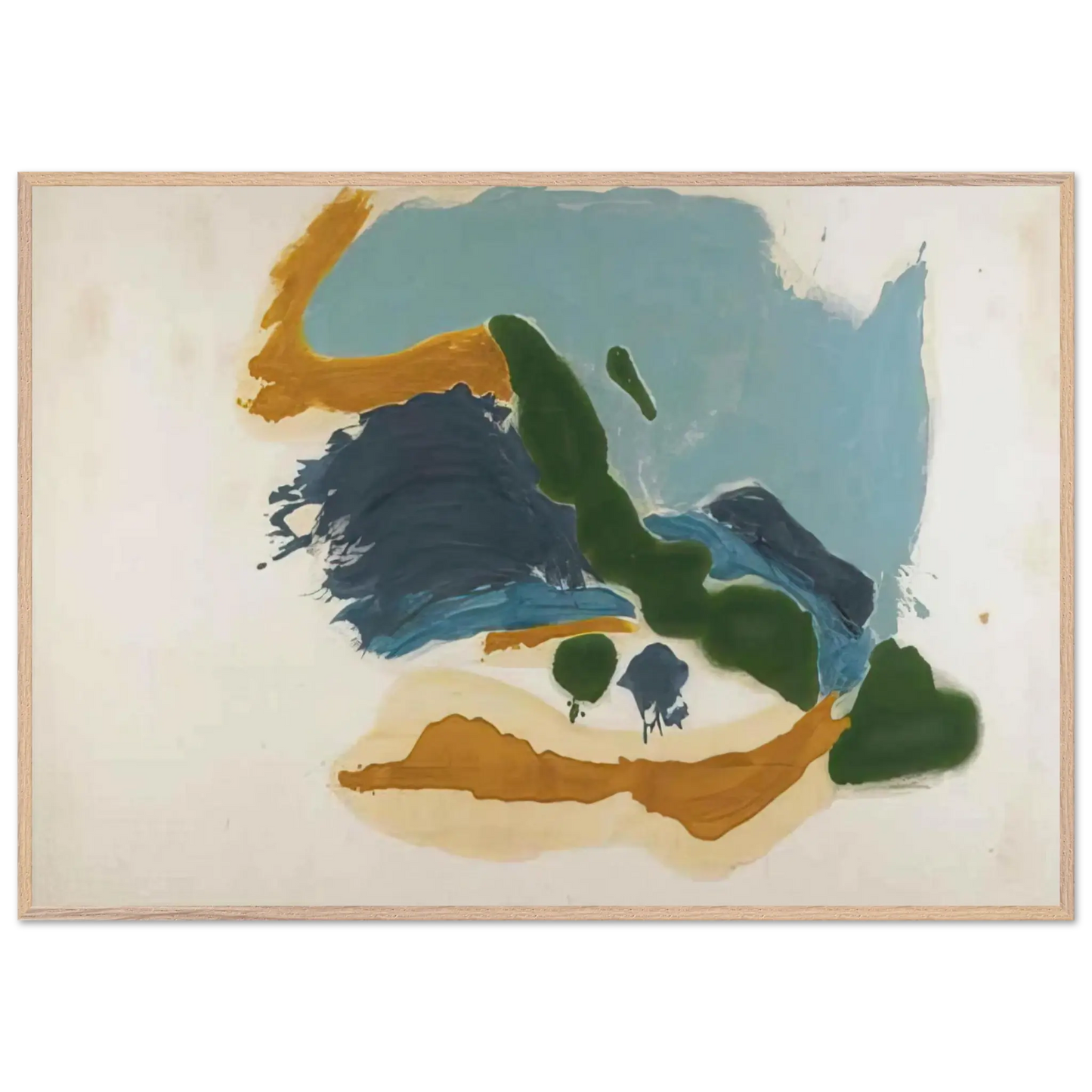 Helen Frankenthaler - Tuscany - 1963 Wall art - 20x25 cm / 8x10 Inches - Premium Wooden Framed Poster With Fine Art Paper - Black frame