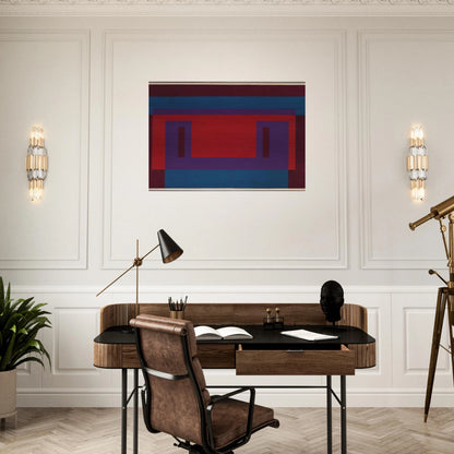 RED WALL 1956 - Josef Albers Brushed Aluminum Print - 70x100 cm / 28x40 inches | Josef Albers Aluminum Print | Josef Albers Prints