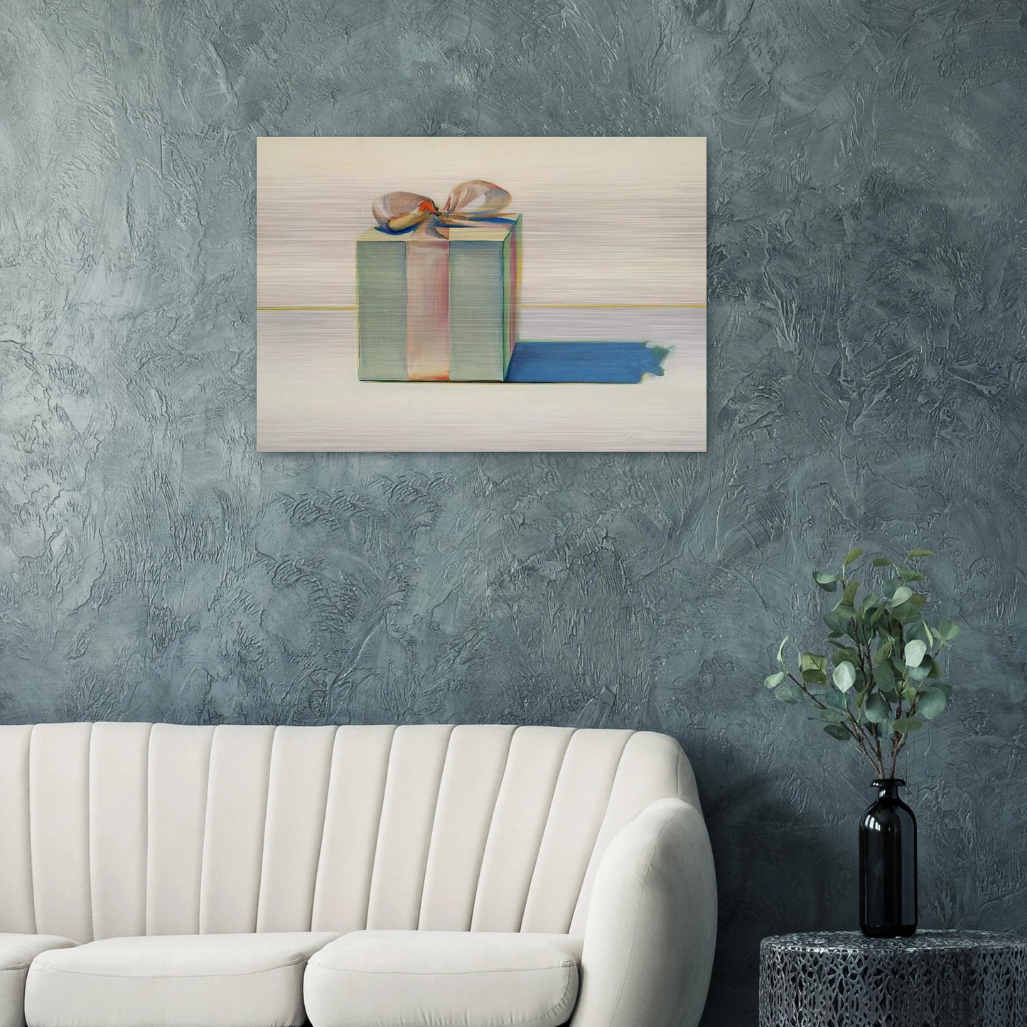 Gift Box - 1971 - Wayne Thiebaud Brushed Aluminum Print - 70x100 cm / 28x40 inches | Wayne Thiebaud Aluminum Print | Wayne Thiebaud Prints