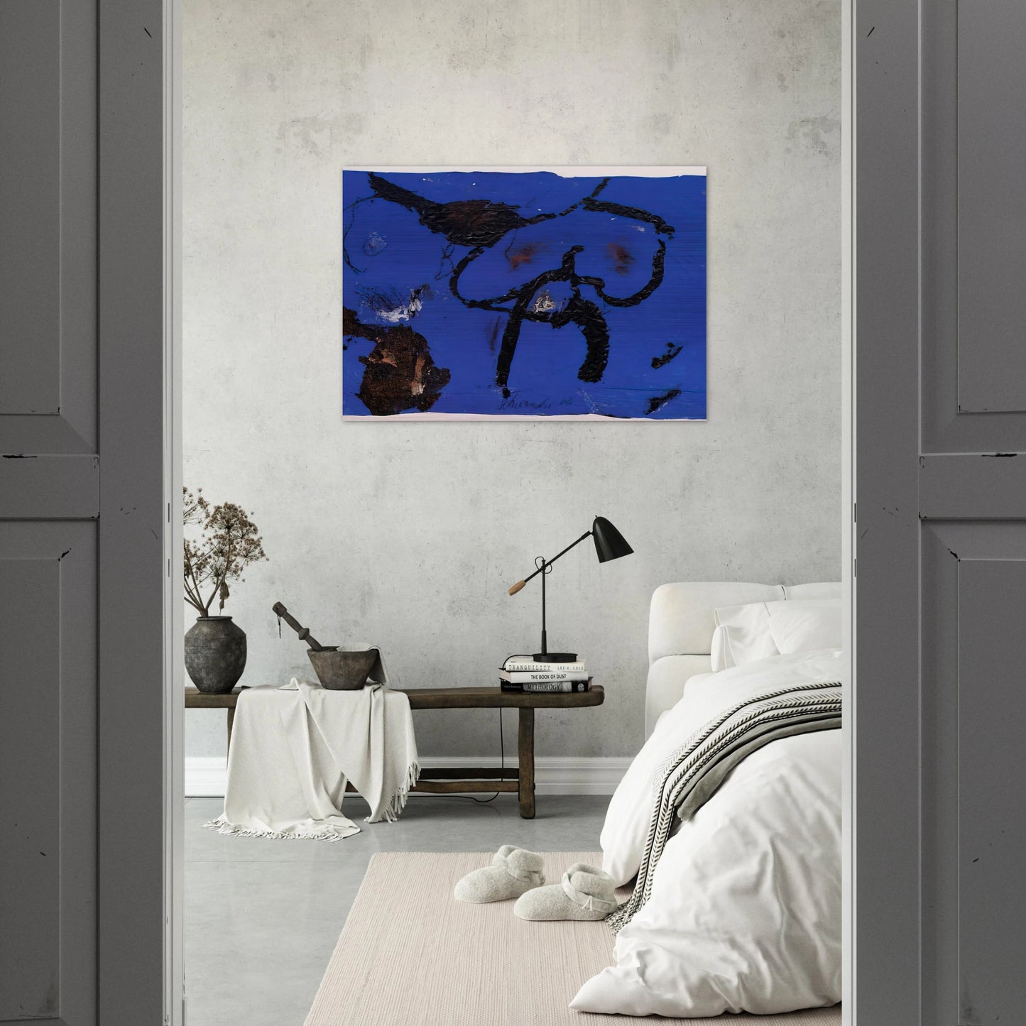 G-3 - 1982 - Emil Schumacher Brushed Aluminum Print - 70x100 cm / 28x40 inches | Emil Schumacher Aluminum Print | Emil Schumacher Prints