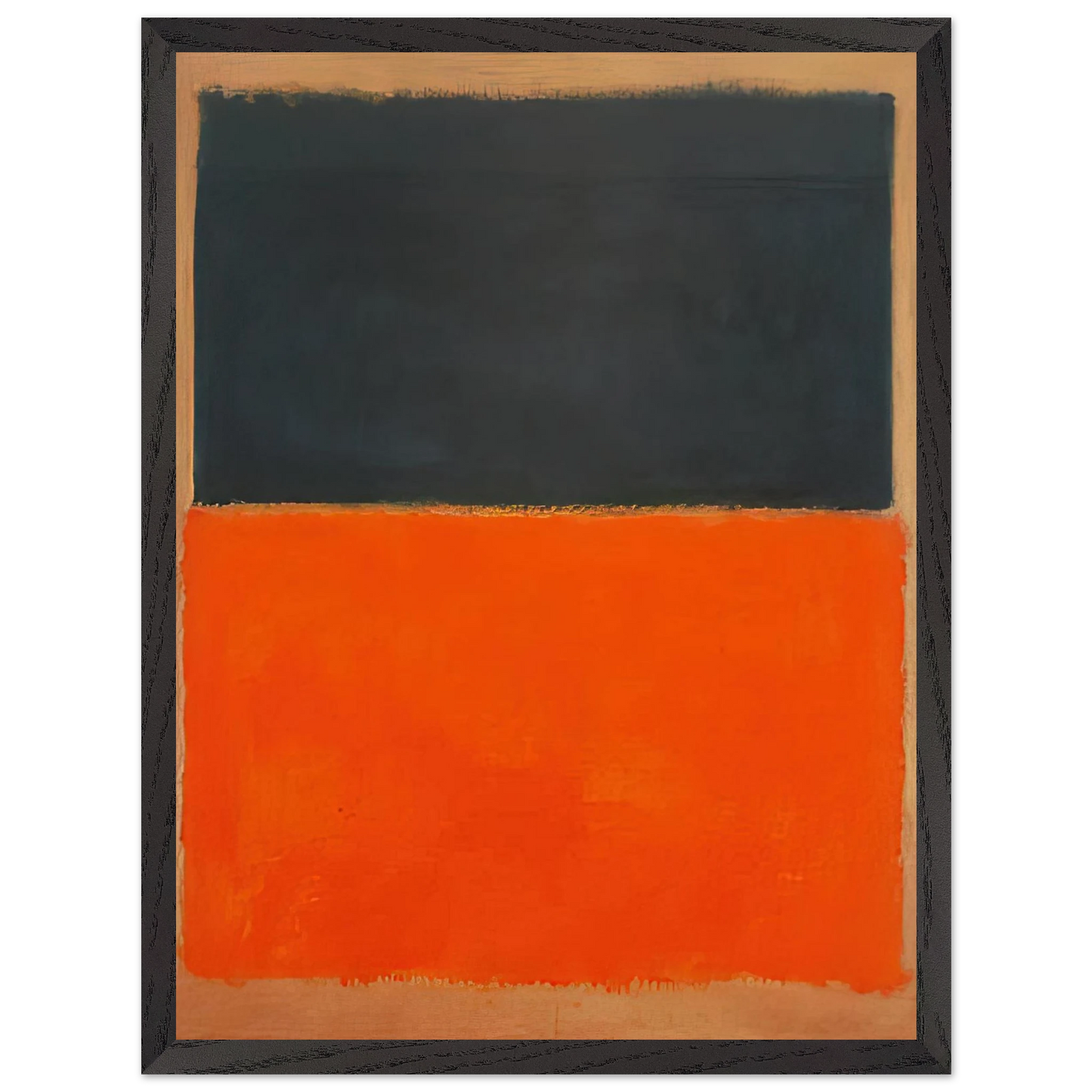 Mark Rothko - Green and Tangerine on Red - 1956 Wall Art - 60x80 cm / 24x32 inches - Premium Wooden Framed Poster With Fine Art Paper-canvas - White frame