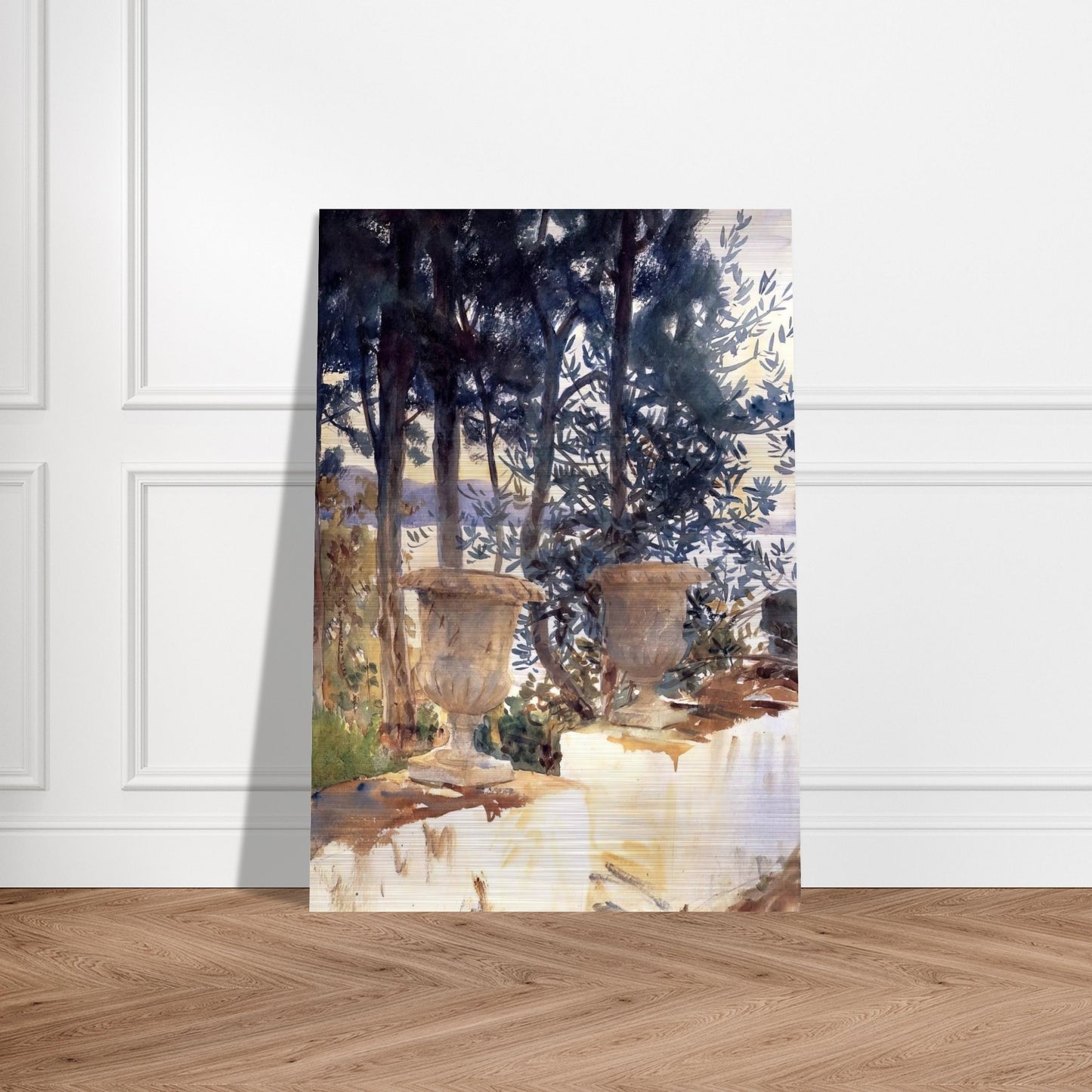 Corfu The Terrace - John Singer Sargent Brushed Aluminum Print - 70x100 cm / 28x40 inches | John Singer Sargent Aluminum Print | John Singer Sargent Prints