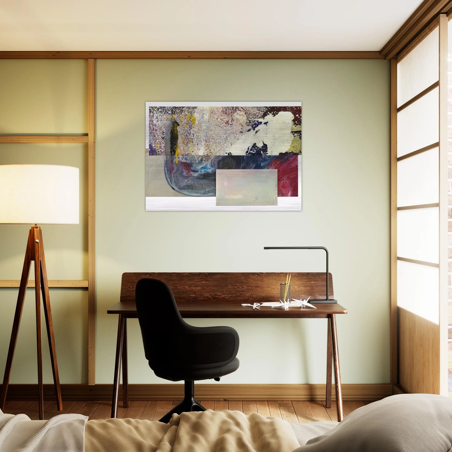 Newly Little - Sam Gilliam Brushed Aluminum Print - 70x100 cm / 28x40 inches | Sam Gilliam Aluminum Print | Sam Gilliam Prints