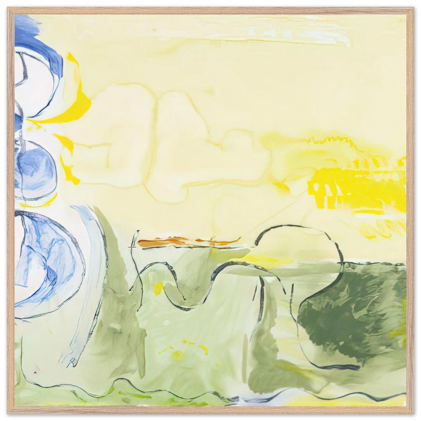 Helen Frankenthaler - Flotilla - 2006 Wall art - 60x80 cm / 24x32 inches - Premium Wooden Framed Poster With Fine Art Paper-canvas - Wood frame