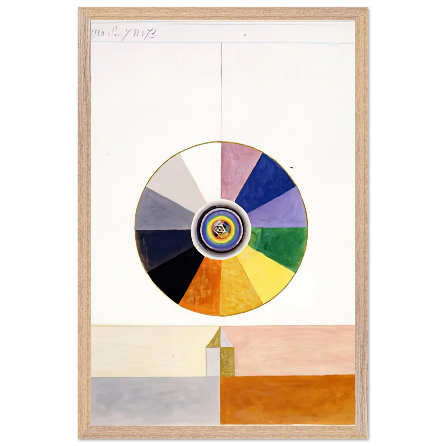 Hilma af Klint - SERIES VII NO 7D 1920 Wall art - 28x43  cm / XL (11x17 inches) - Premium Wooden Framed Poster With Fine Art Paper-canvas - Black frame