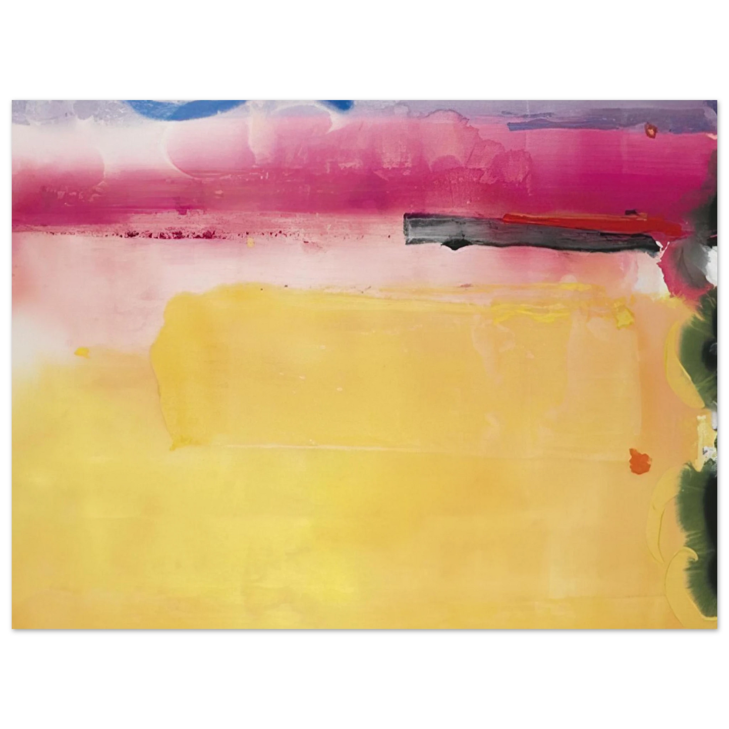 Helen Frankenthaler - Black-Eyed Susan - 1988 Wall art - 27x35 cm / 11x14 inches - Fine Art Poster-canvas - -