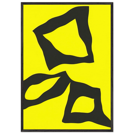Hasard - Jean Arp 70x100 cm / 28x40 inches Framed Art Print – Black Wooden Frame