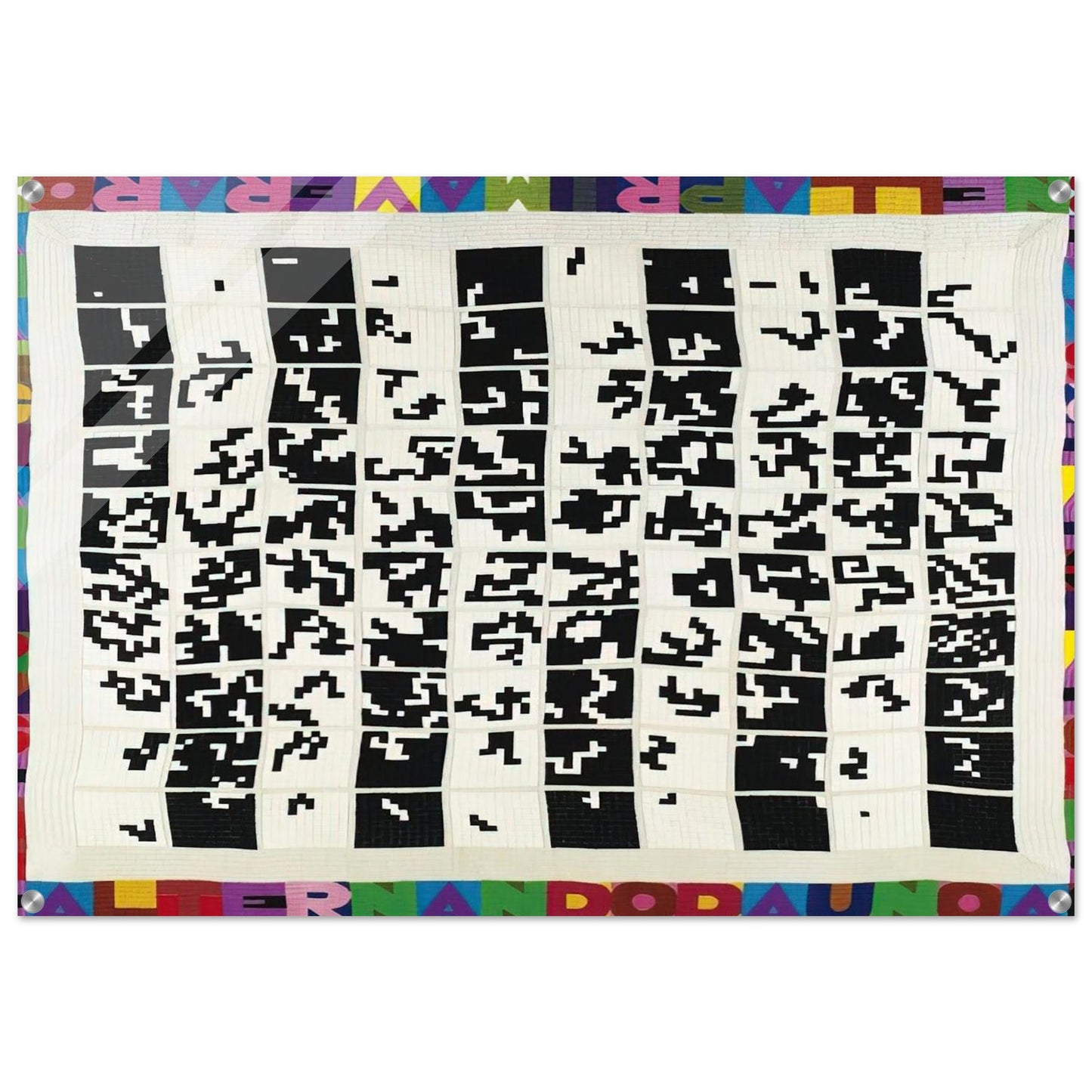 ALTERNANDO DA UNO A CENTO E VICEVERSA 1977 - Alighiero Boetti Acrylic Print - 70x100 cm / 28x40″ inches