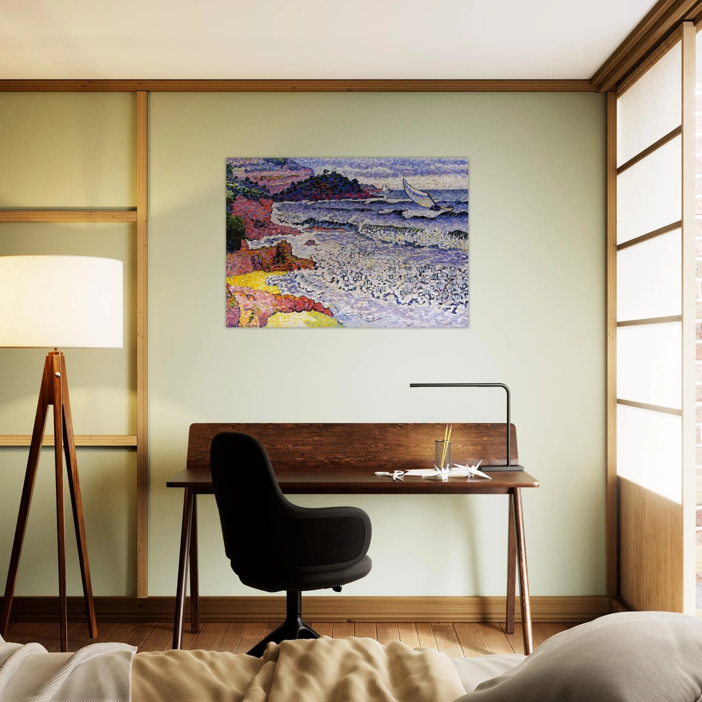 The Choppy Sea - Henri-Edmond Cross Brushed Aluminum Print - 70x100 cm / 28x40 inches | Henri-Edmond Cross Aluminum Print | Henri-Edmond Cross Prints