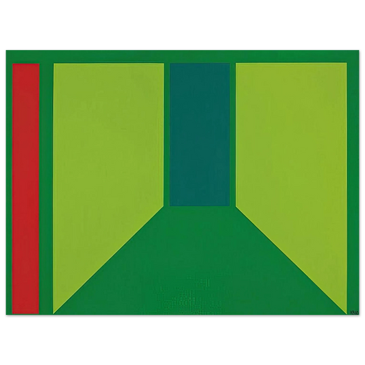 Karl Benjamin - Corridor - 1960  75x100 cm / 30x40inches Fine Art Poster