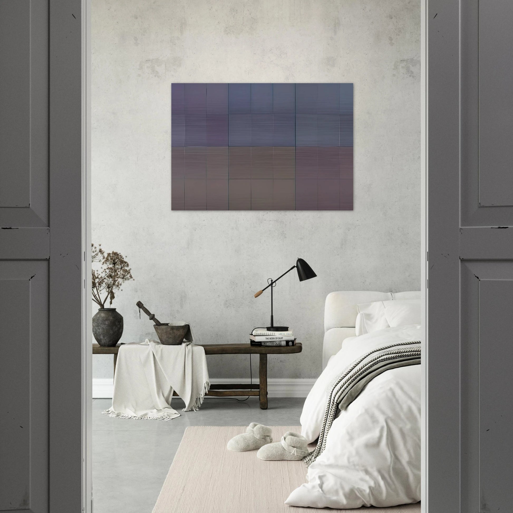 Microchromie, gris puissance [6] - Fernand Leduc Brushed Aluminum Print - 70x100 cm / 28x40 inches | Fernand Leduc Aluminum Print | Fernand Leduc Prints