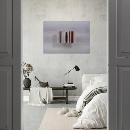 RELIEF CONSTRUCTION IN WHITE BLACK AND MAROON 1963 - Victor Pasmore Brushed Aluminum Print - 70x100 cm / 28x40 inches | Victor Pasmore Aluminum Print | Victor Pasmore Prints