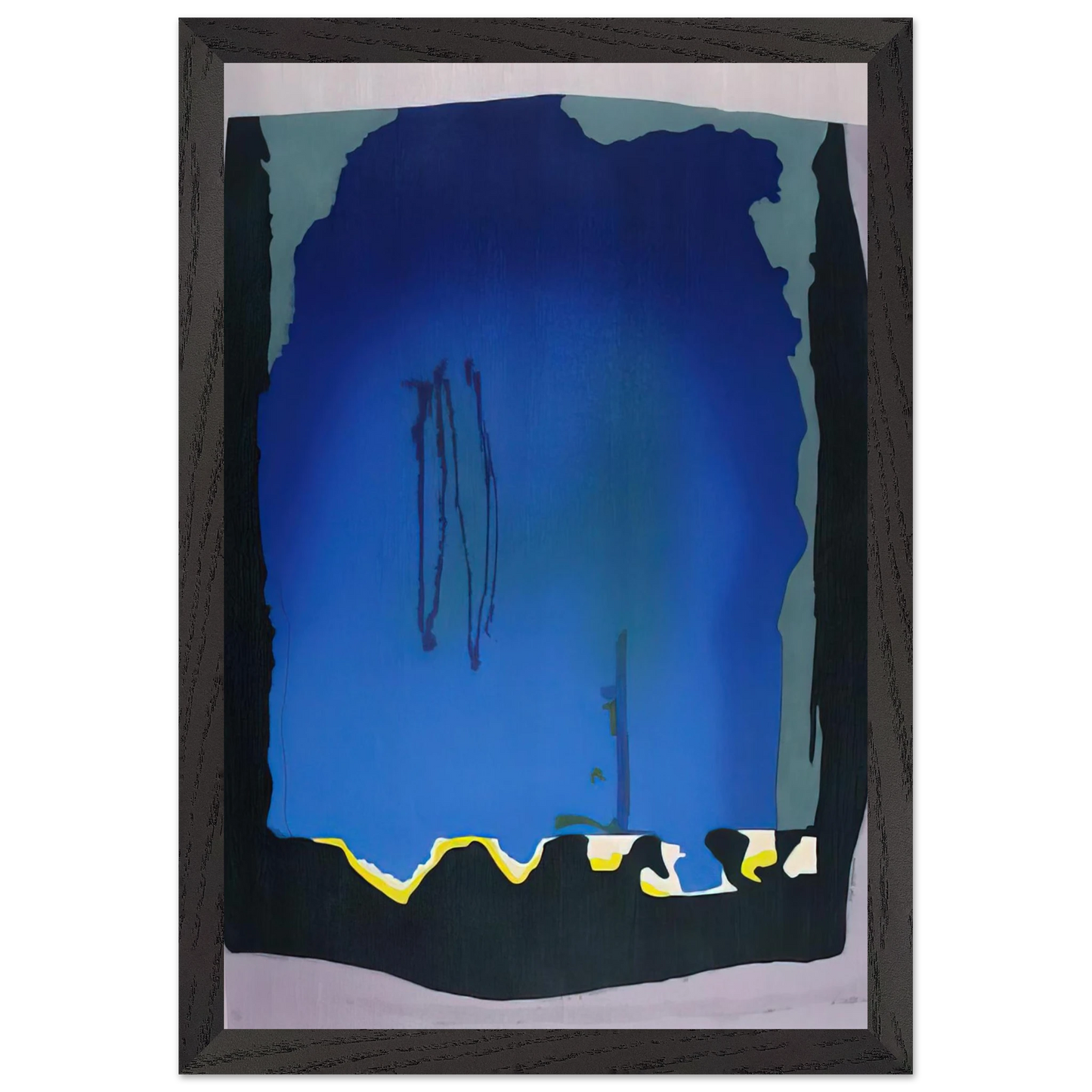 Helen Frankenthaler - Freefall - 1992 Wall art - 50x70 cm / 20x28 inches - Premium Wooden Framed Poster With Fine Art Paper-canvas - Wood frame