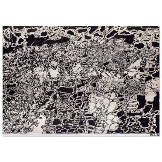 BRIGHT METEOR - Jean Dubuffet Brushed Aluminum Print - 70x100 cm / 28x40 inches | Jean Dubuffet Aluminum Print | Jean Dubuffet Prints