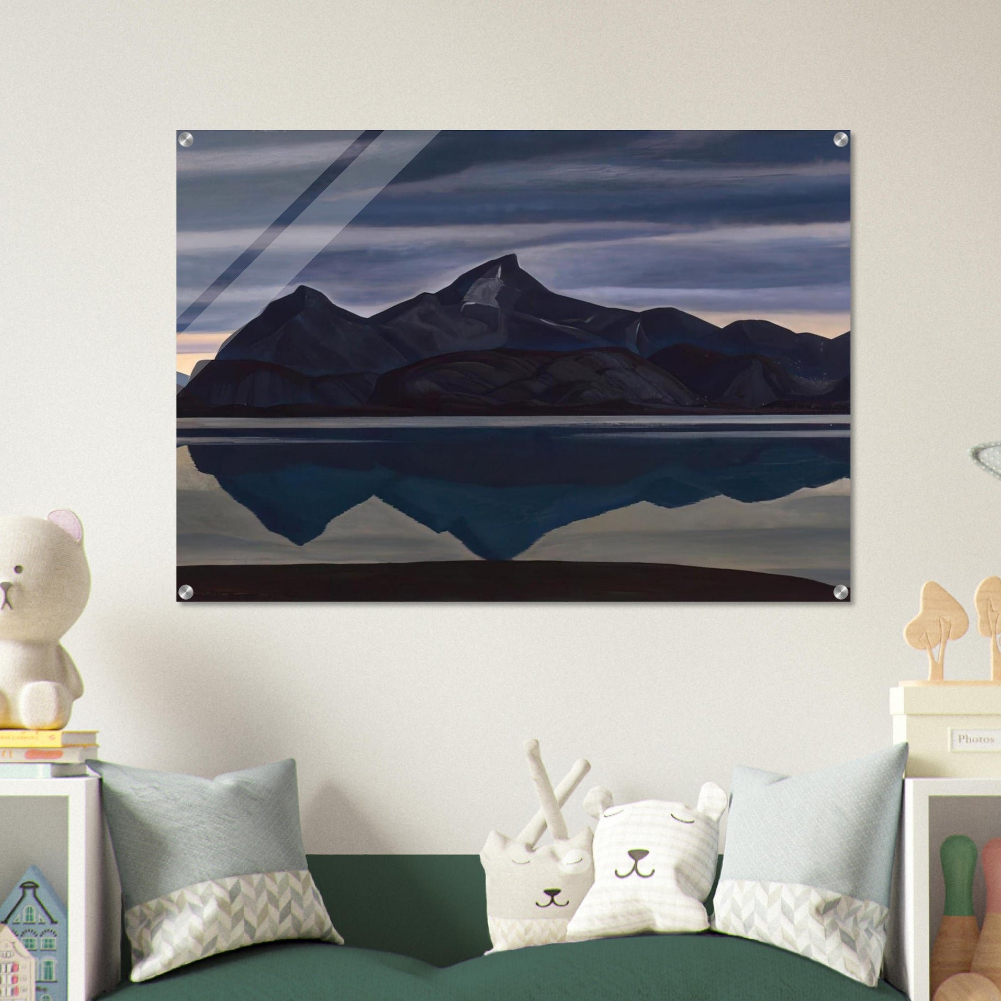 Mirrored Mountain, South Greenland - Rockwell Kent Acrylic Print - 70x100 cm / 28x40″ inches | Rockwell Kent Wall Art | Rockwell Kent Prints