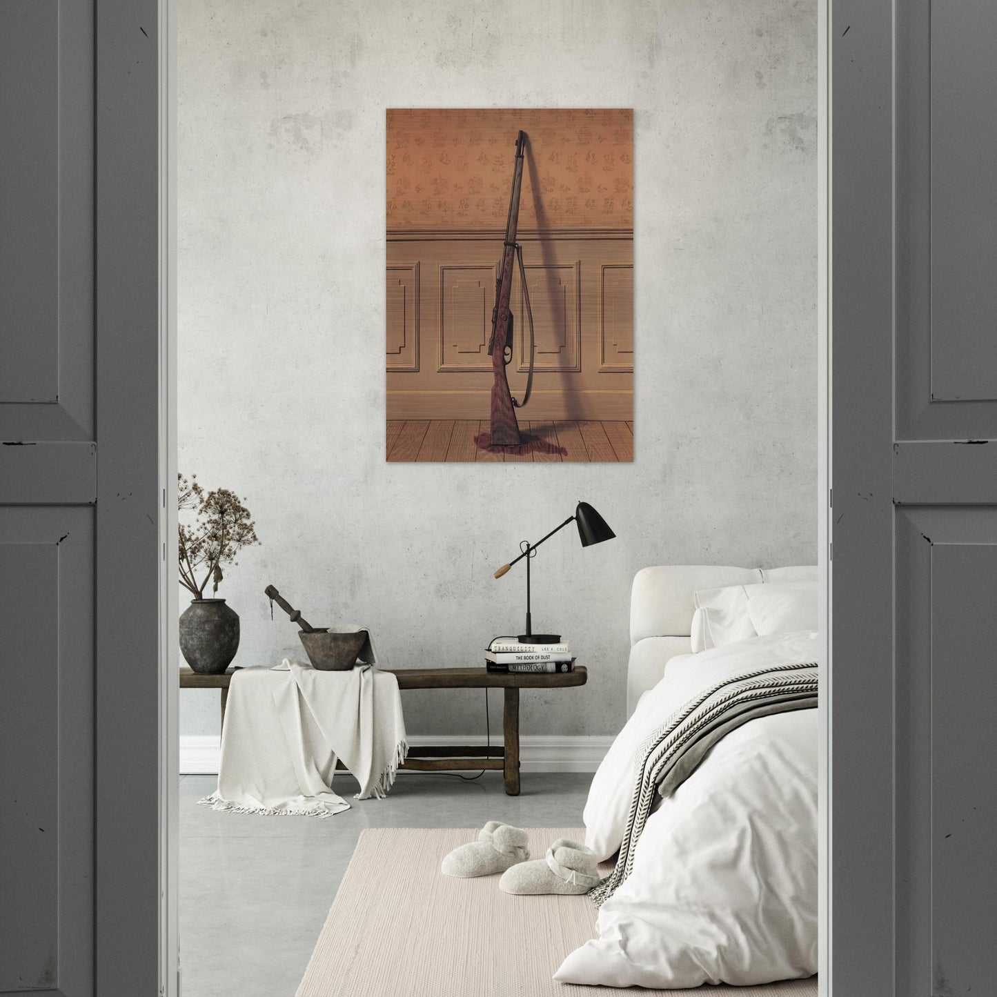 THE SURVIVOR 1950 - Rene Magritte Brushed Aluminum Print - 70x100 cm / 28x40 inches | Rene Magritte Aluminum Print | Rene Magritte Prints