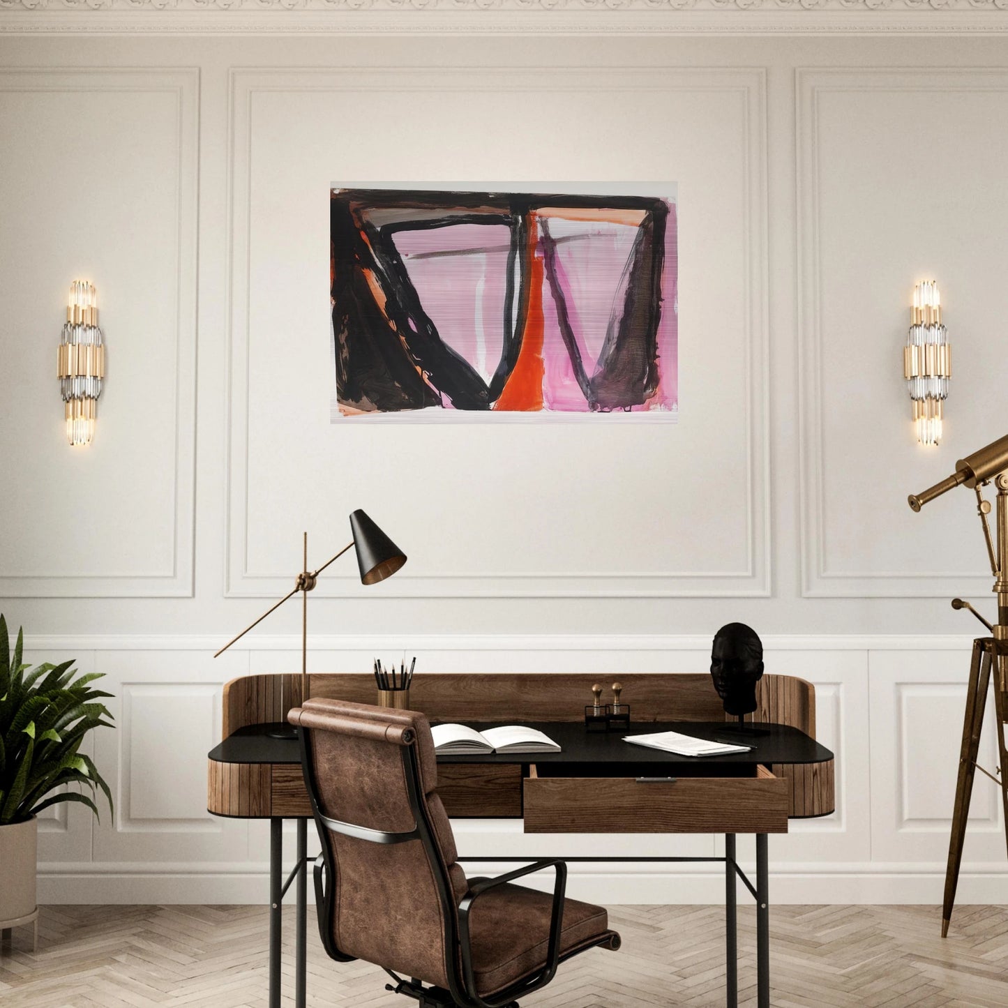 Composition - 1980 - Bram van Velde Brushed Aluminum Print - 70x100 cm / 28x40 inches | Bram van Velde Aluminum Print | Bram van Velde Prints