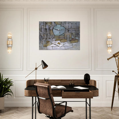 Still Life with Gingerpot 2 - Piet Mondrian Brushed Aluminum Print - 70x100 cm / 28x40 inches | Piet Mondrian Aluminum Print | Piet Mondrian Prints