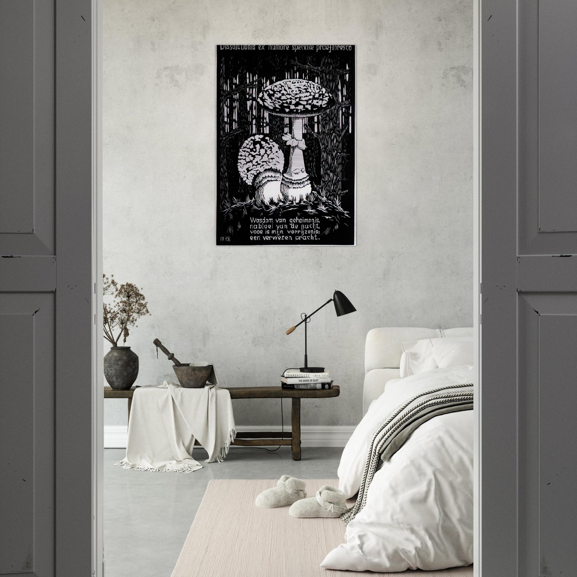 EMBLEMATA TOADSTOOL - MC Escher Brushed Aluminum Print - 70x100 cm / 28x40 inches | MC Escher Aluminum Print | MC Escher Prints