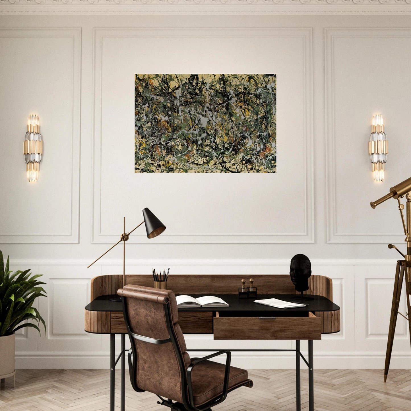 NUMBER 8 1949 - Jackson Pollock Brushed Aluminum Print - 70x100 cm / 28x40 inches | Jackson Pollock Aluminum Print | Jackson Pollock Prints