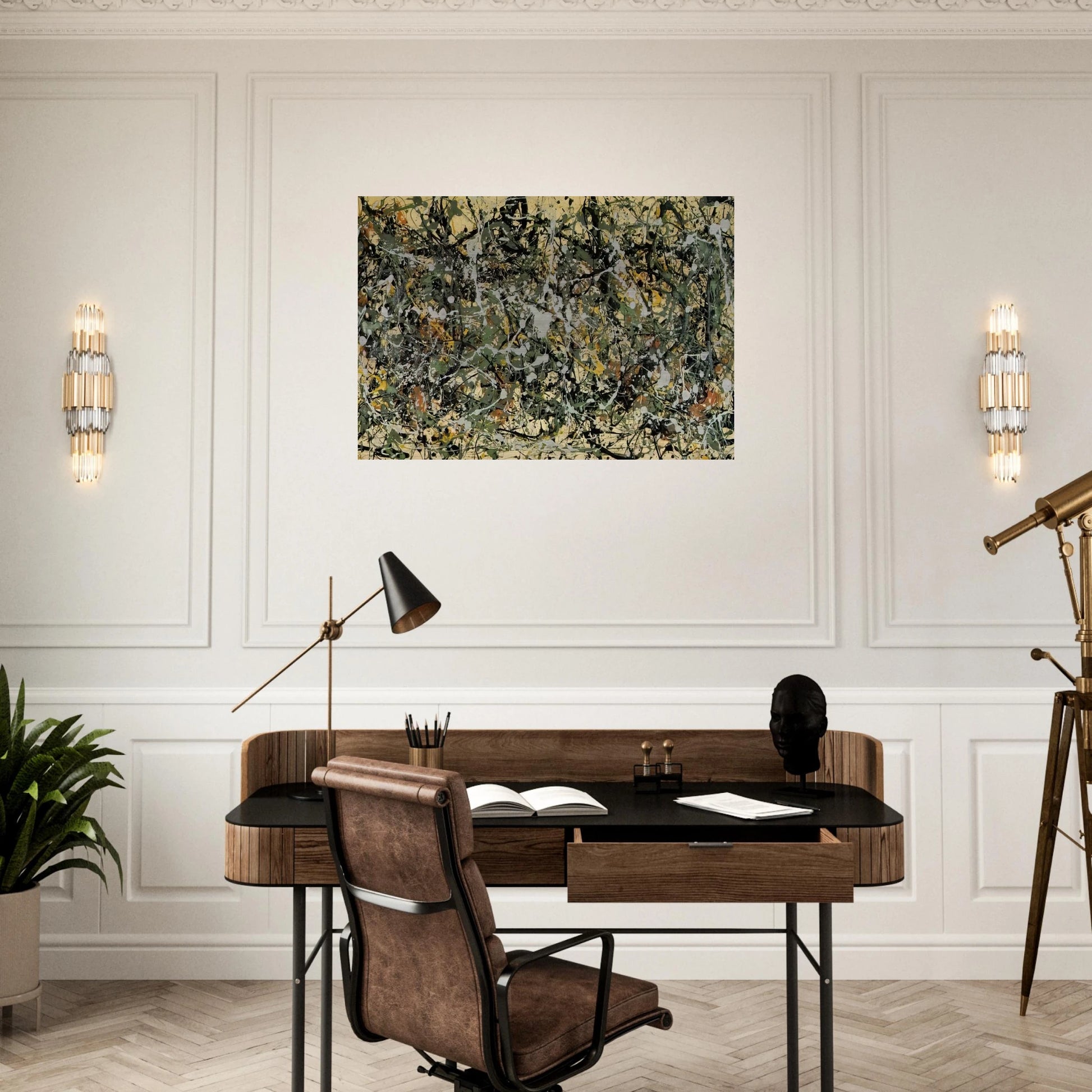 NUMBER 8 1949 - Jackson Pollock Brushed Aluminum Print - 70x100 cm / 28x40 inches | Jackson Pollock Aluminum Print | Jackson Pollock Prints