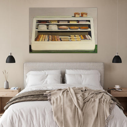 Bakery Counter - 1962 - Wayne Thiebaud Art Prints - 100x150 cm / 40x60″ inches | Wayne Thiebaud Poster | Wayne Thiebaud Prints