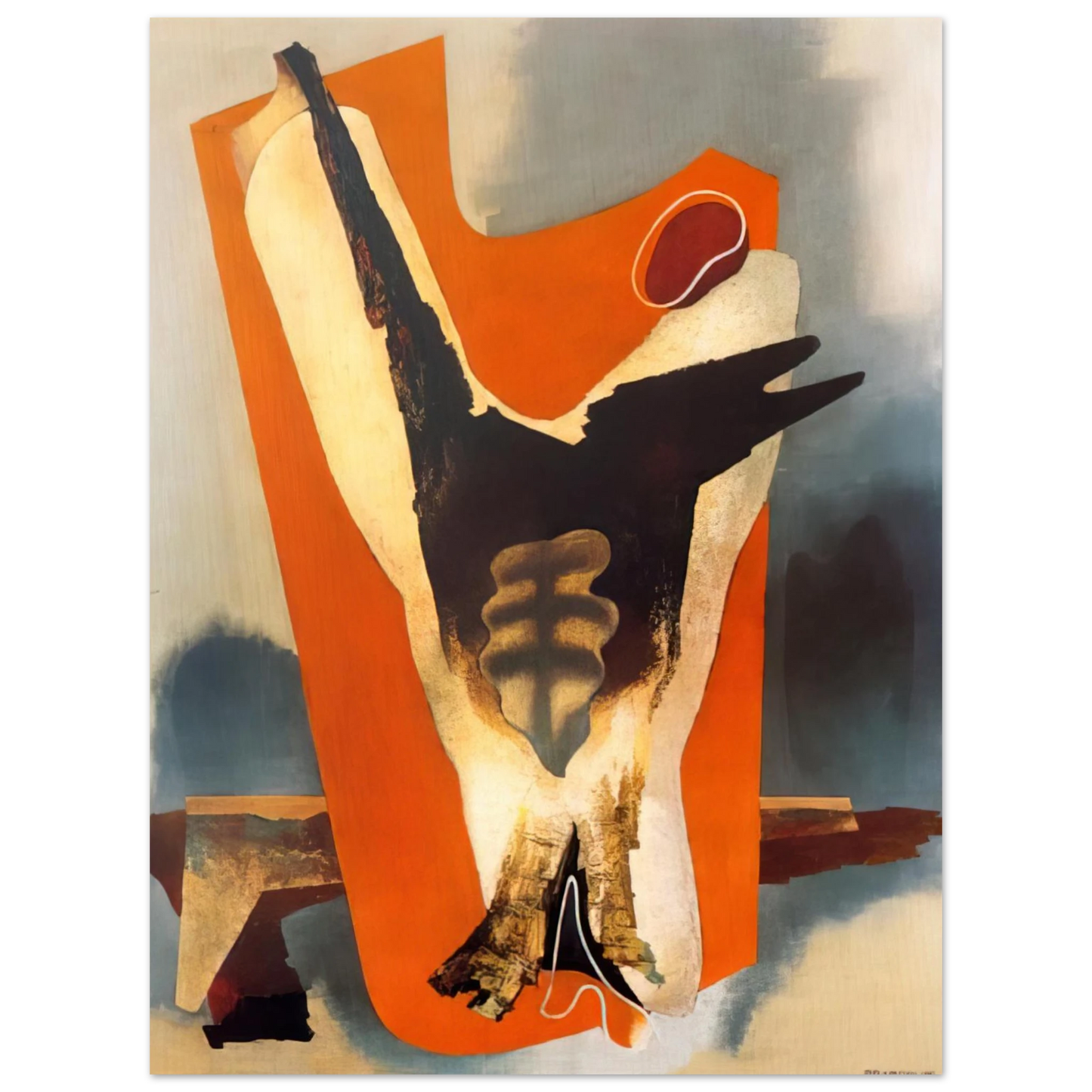 Enrico Prampolini - THE FUNERAL OF ROMANTICISM AESTHETIC TRANSFIGURATION 1934  75x100 cm / 30x40inches Fine Art Poster