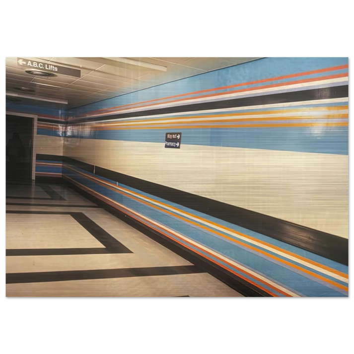 ROYAL LIVERPOOL HOSPITAL INSTALLATION 1983 - Bridget Riley Brushed Aluminum Print - 70x100 cm / 28x40 inches | Bridget Riley Aluminum Print | Bridget Riley Prints