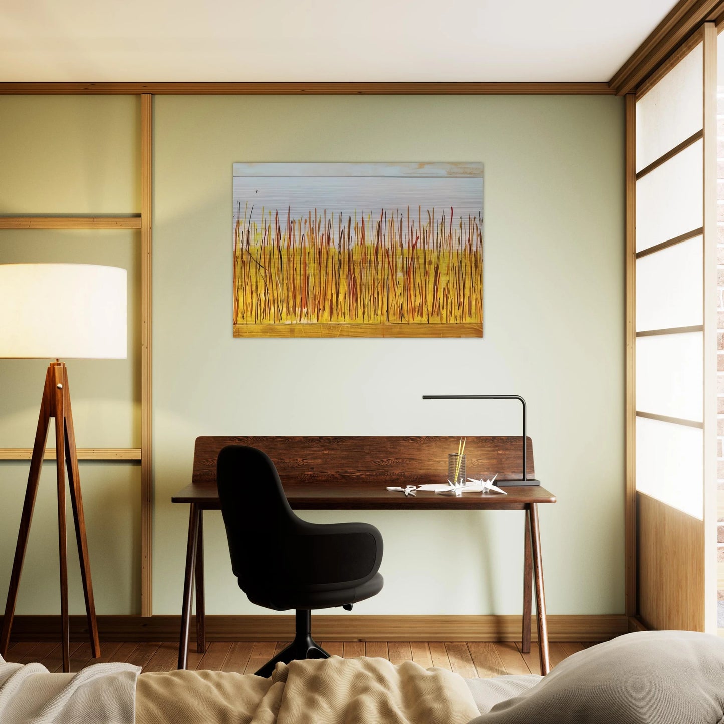 Campo di grano - 1984 - Mario Schifano Brushed Aluminum Print - 70x100 cm / 28x40 inches | Mario Schifano Aluminum Print | Mario Schifano Prints