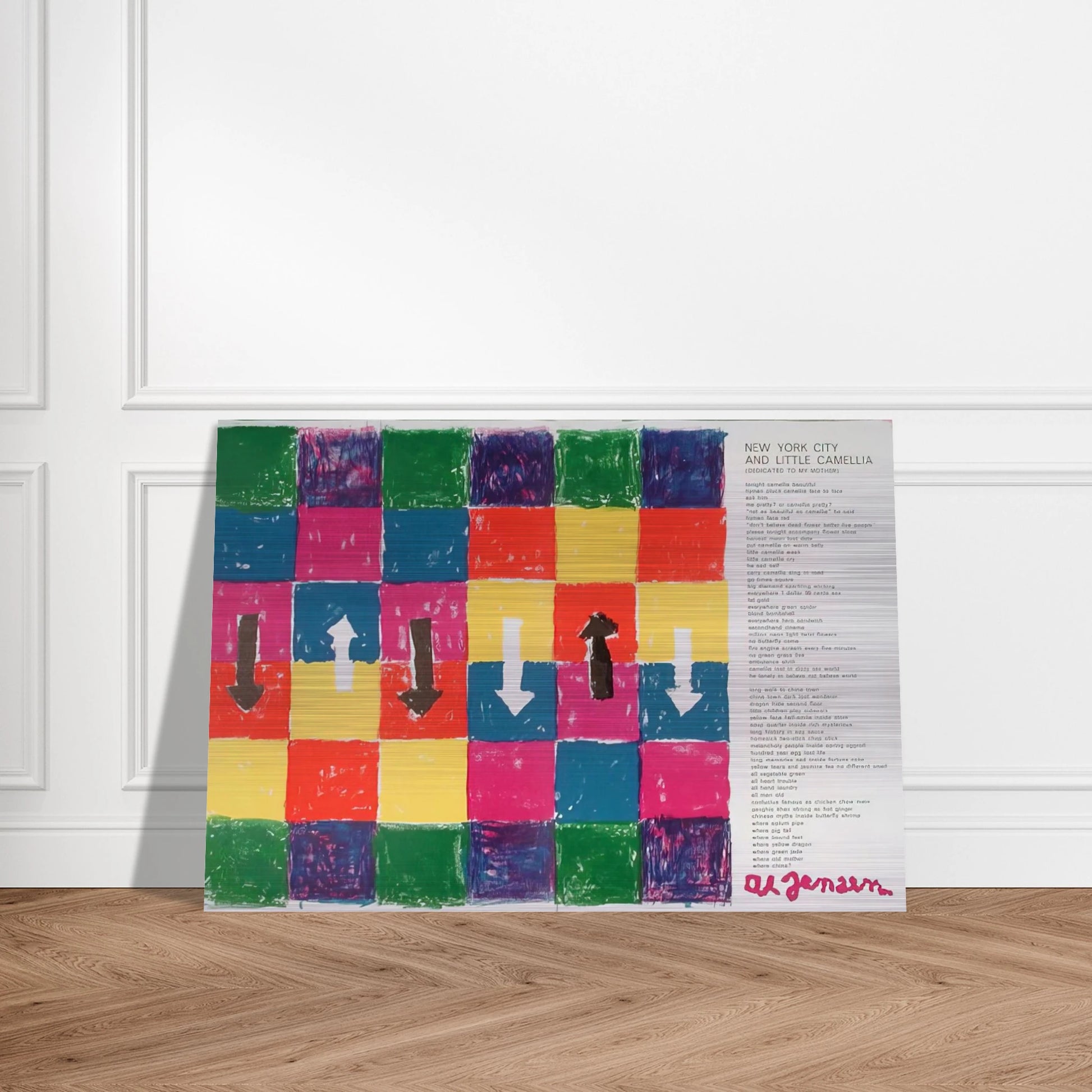Hommage to Blake Prince tirée de l'album «1 ø Life» - 1964 - Alfred Jensen Brushed Aluminum Print - 70x100 cm / 28x40 inches | Alfred Jensen Aluminum Print | Alfred Jensen Prints