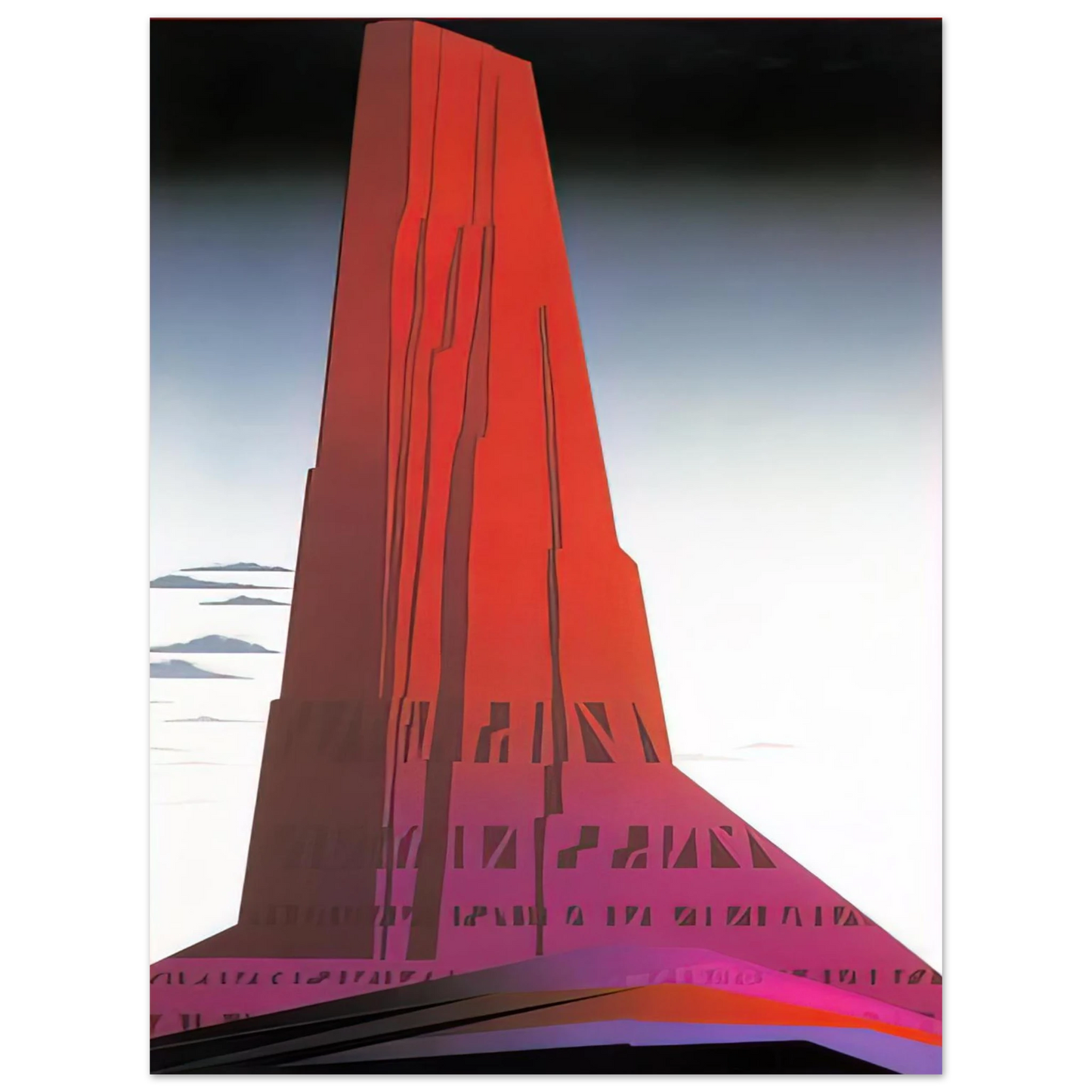 Eyvind Earle - Desert Skyscraper  75x100 cm / 30x40inches Fine Art Poster