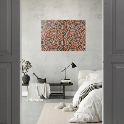 Worm Dreaming - 1999 - Clifford Possum Tjapaltjarri Acrylic Print - 70x100 cm / 28x40″ inches