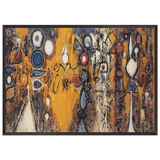 Number 1 - 1951 - Richard Pousette-Dart 70x100 cm / 28x40 inches Framed Art Print – Black Wooden Frame