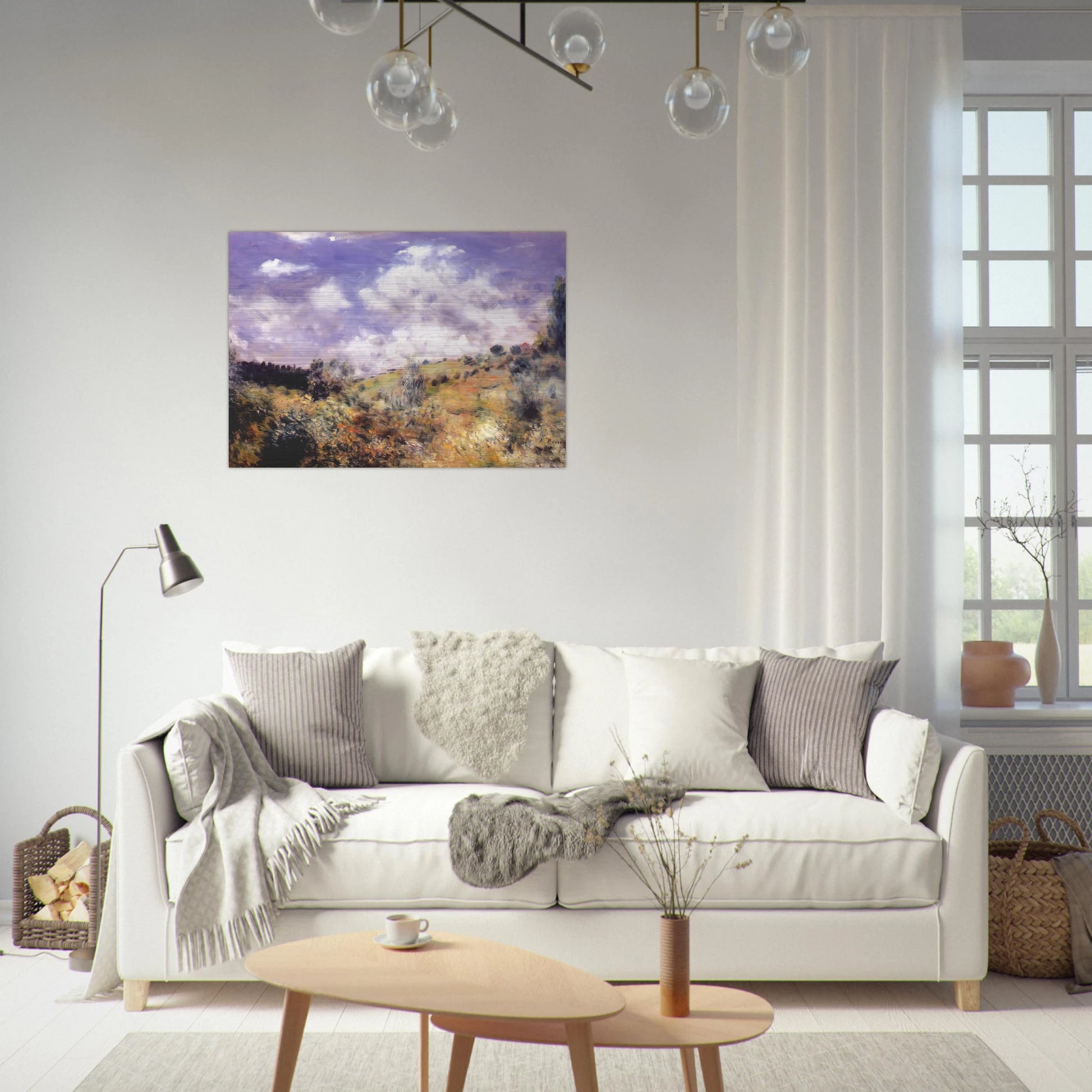 The Gust of Wind - Pierre-Auguste Renoir Brushed Aluminum Print - 70x100 cm / 28x40 inches | Pierre-Auguste Renoir Aluminum Print | Pierre-Auguste Renoir Prints