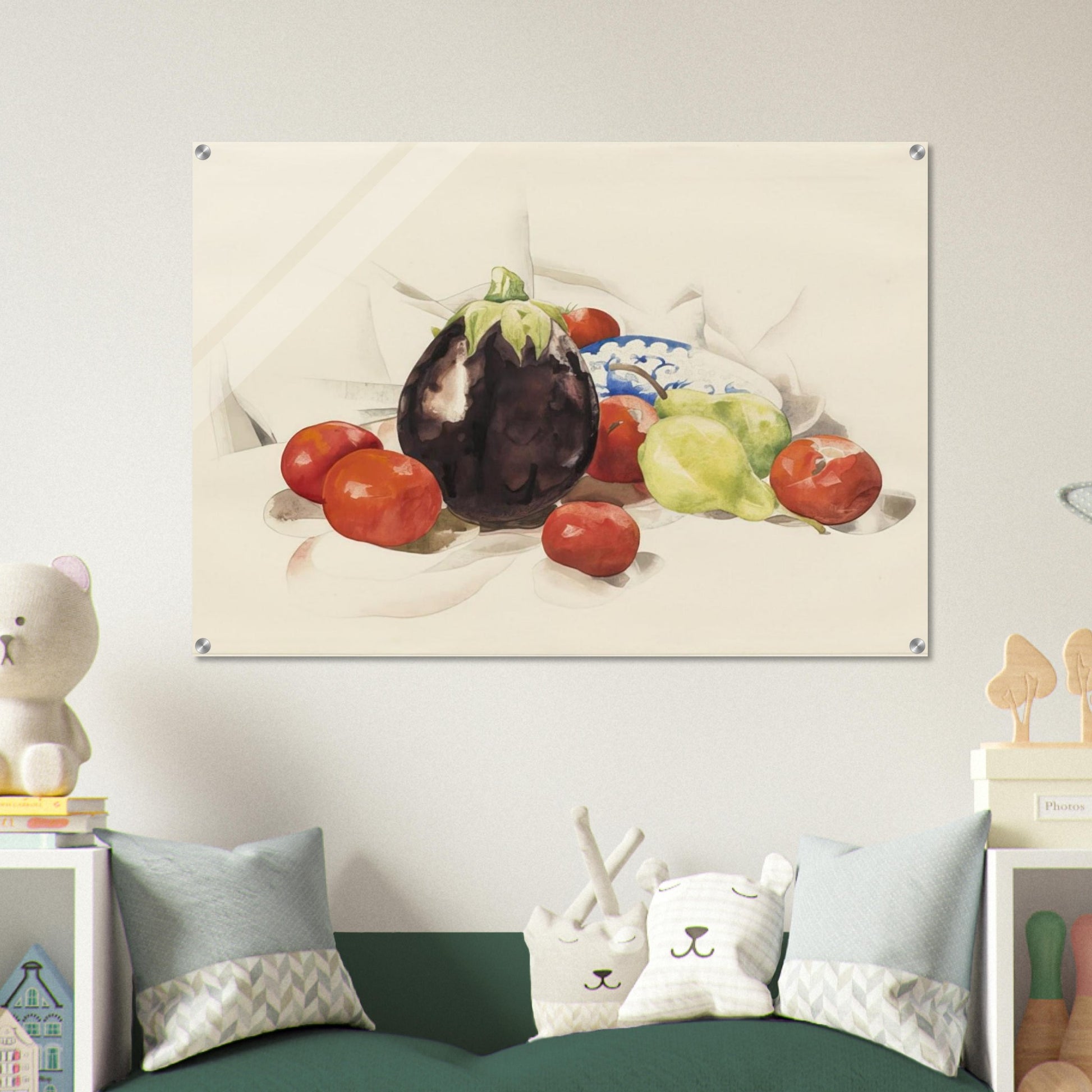 Eggplant and Tomatoes - 1926 - Charles Demuth Acrylic Print - 70x100 cm / 28x40″ inches