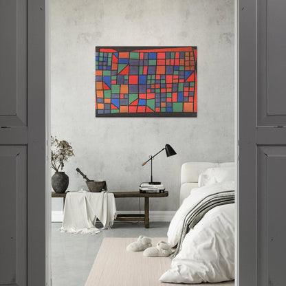 GLASS FACADE 1940 - Paul Klee Brushed Aluminum Print - 70x100 cm / 28x40 inches | Paul Klee Aluminum Print | Paul Klee Prints