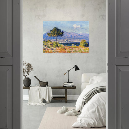 View of Antibes from the Plateau Notre-Dame - claude monet Brushed Aluminum Print - 70x100 cm / 28x40 inches | claude monet Aluminum Print | claude monet Prints