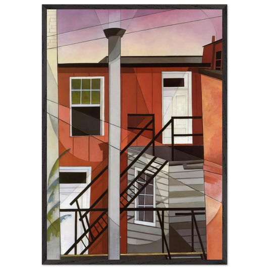 Modern Conveniences - 1921 - Charles Demuth 70x100 cm / 28x40 inches Framed Art Print – Black Wooden Frame