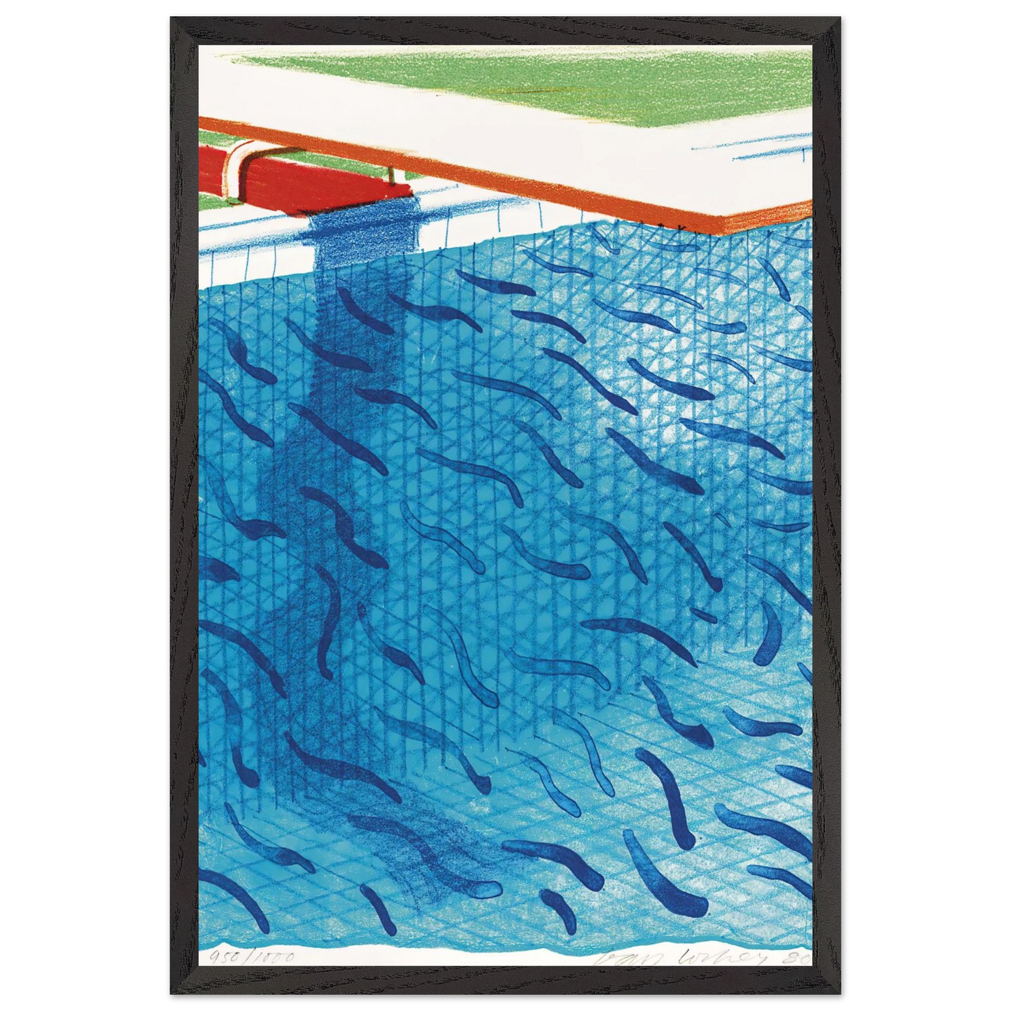 David Hockney - David Hockney Wall art - 60x80 cm / 24x32 inches - Premium Wooden Framed Poster With Fine Art Paper-canvas - Black frame