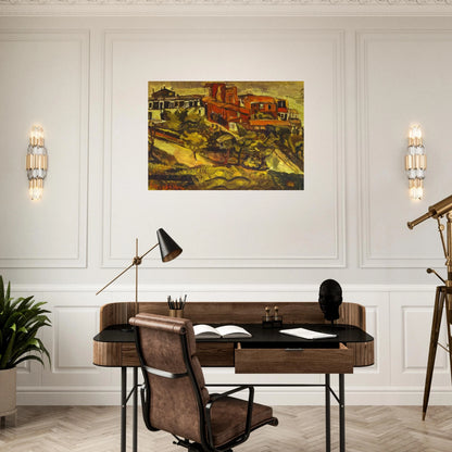 RED HOUSES - Chaim Soutine Brushed Aluminum Print - 70x100 cm / 28x40 inches | Chaim Soutine Aluminum Print | Chaim Soutine Prints