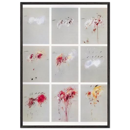 Nine Discourses on Commodus - Cy Twombly 70x100 cm / 28x40 inches Framed Art Print – Black Wooden Frame