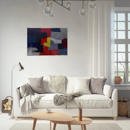 Composition grise, rouge et jaune - 1960 - Serge Poliakoff Brushed Aluminum Print - 70x100 cm / 28x40 inches | Serge Poliakoff Aluminum Print | Serge Poliakoff Prints
