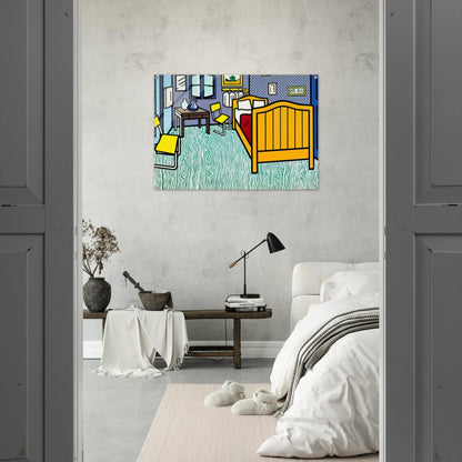 BEDROOM AT ARLES 1992 - Roy Lichtenstein Acrylic Print - 70x100 cm / 28x40″ inches