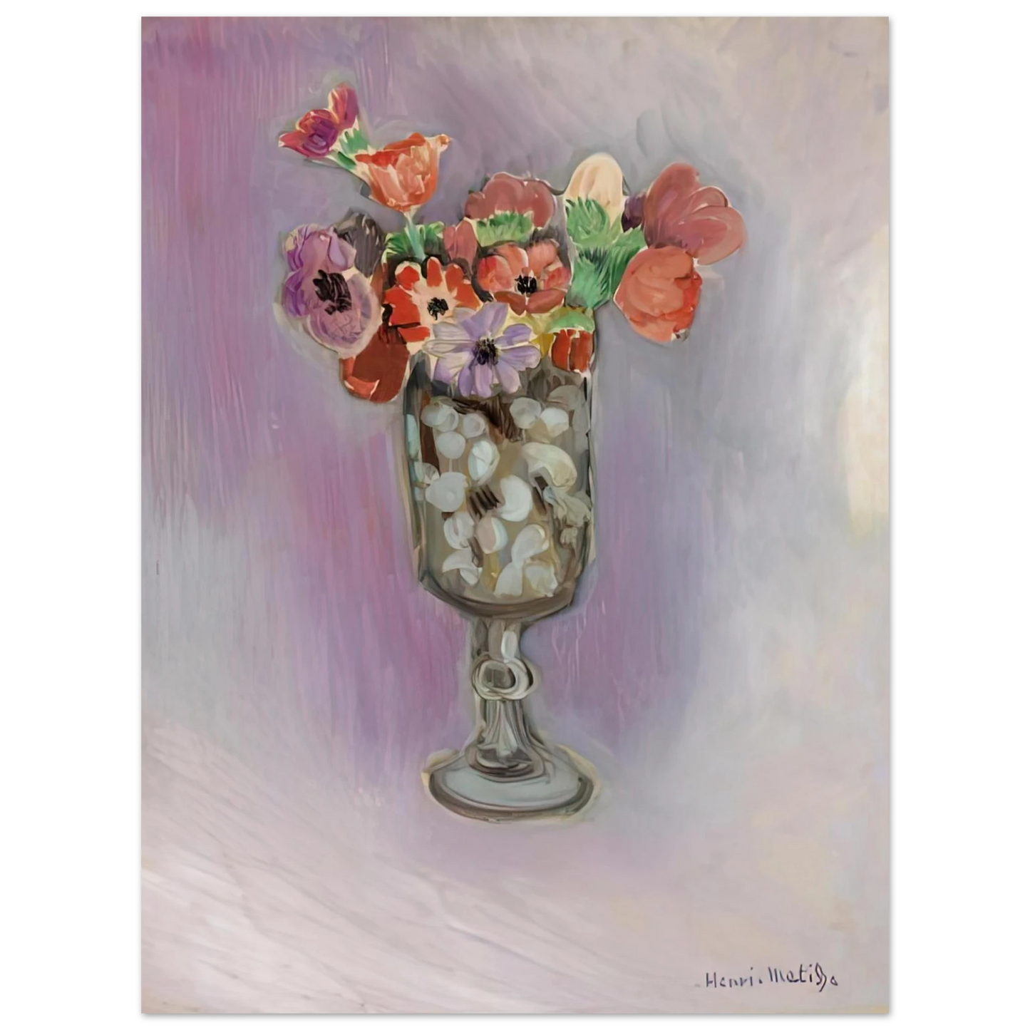 Henri Matisse - BOUQUET OF ANEMONES 1918  75x100 cm / 30x40inches Fine Art Poster