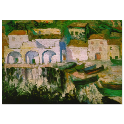 VIEW OF PORTDOGUE PORT ALUGER - Salvador Dali Brushed Aluminum Print - 70x100 cm / 28x40 inches | Salvador Dali Aluminum Print | Salvador Dali Prints