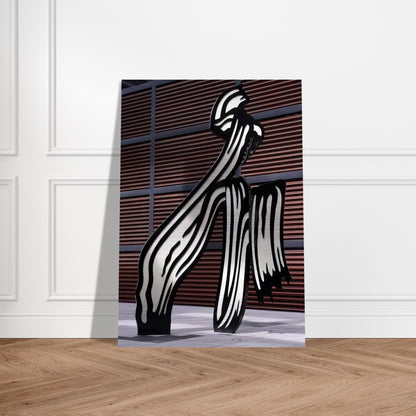 BRUSHSTROKE 1996 - Roy Lichtenstein Brushed Aluminum Print - 70x100 cm / 28x40 inches | Roy Lichtenstein Aluminum Print | Roy Lichtenstein Prints