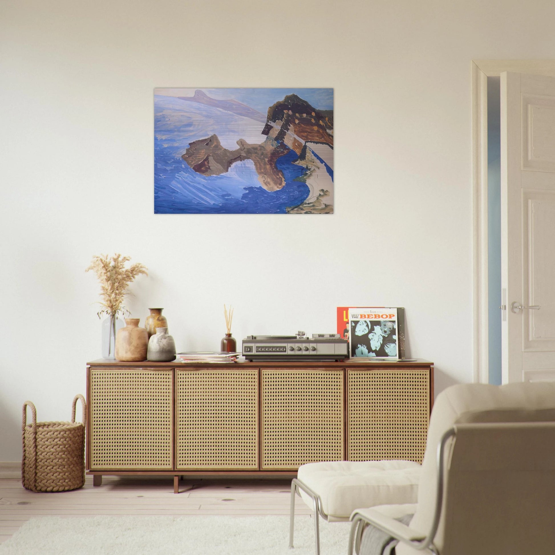 Meeting on the Island - Benedetta Cappa Brushed Aluminum Print - 70x100 cm / 28x40 inches | Benedetta Cappa Aluminum Print | Benedetta Cappa Prints