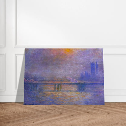 Charing Cross Bridge, The Thames 02 - claude monet Brushed Aluminum Print - 70x100 cm / 28x40 inches | claude monet Aluminum Print | claude monet Prints