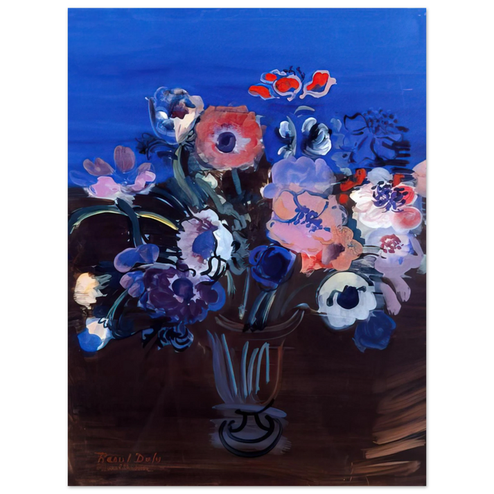Raoul Dufy - ANEMONES  75x100 cm / 30x40inches Fine Art Poster